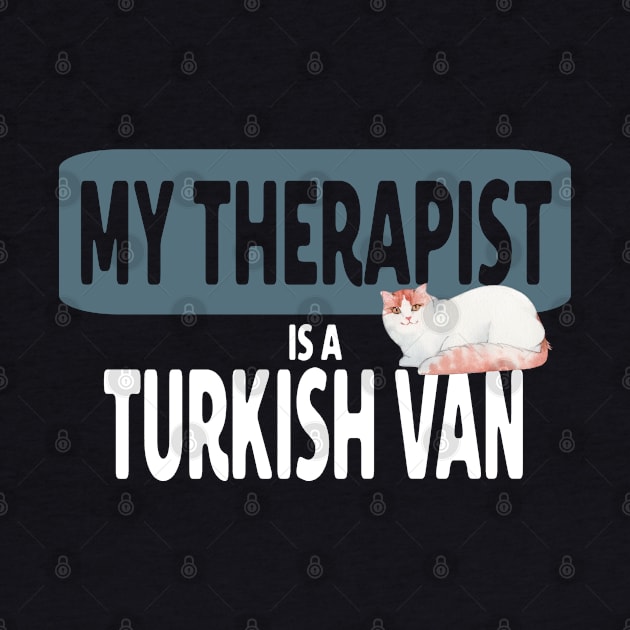 My therapist is a Turkish Van cat by artsytee